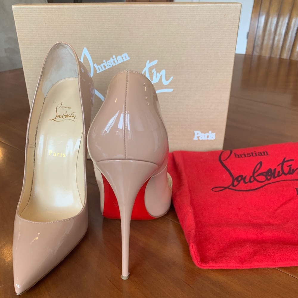Christian Louboutin So Kate Nude Patent Pump 40.5 - Picture 2 of 9